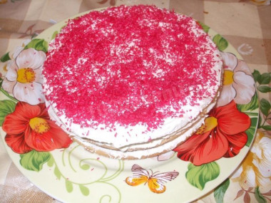 Торт с масляным кремом с кокосовой стружкой