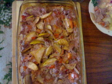 Кисло-сладкое мясо в красном вине