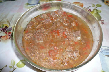 Гуляш по-венгерски в микроволновке