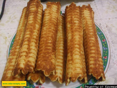 Вафли тонкие  в вафельнице