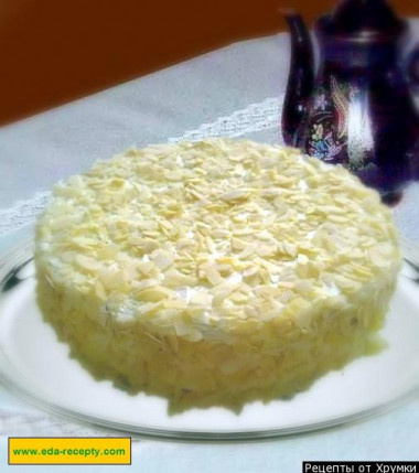 Миндальный торт со сгущенкой