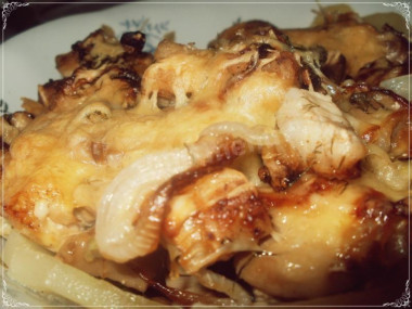 Мясо по французски с шампиньонами