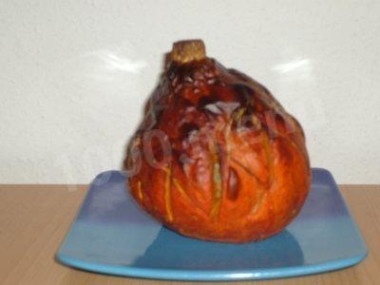 Тыква, фаршированная рисом и мясом, и со сказкой