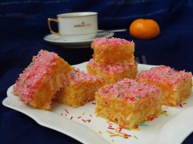 Тыквенный манник с кокосом и лимоном