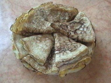 Постные блинчики с начинкой из картофеля