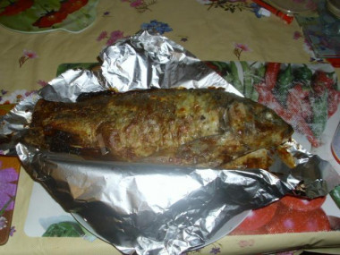 Рыба запеченная в сметанном соусе