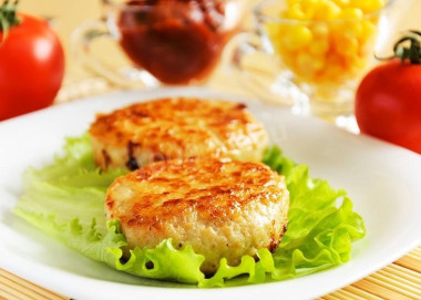 Котлетки курица яблоки творог