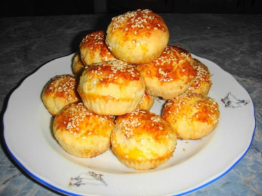 Мини-булочки с кунжутом
