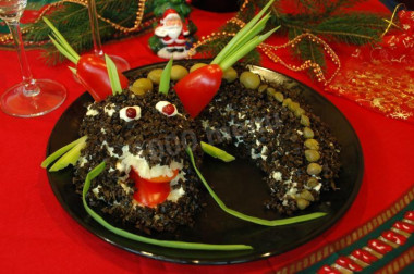 Салат Дракон из селедки
