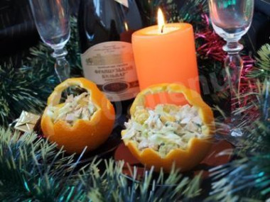 Порционный салат Курица в апельсинах