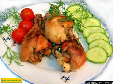 Куриные ножки в маринаде из киви в рукаве в духовке