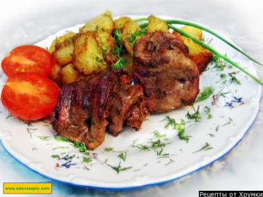 Свиной язык с картофелем