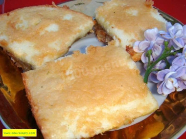 Песочный пирог с ревенем