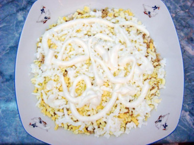 Рецепт - Салат торт - Шаг 6 -  выложить майонез