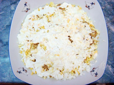 Рецепт - Салат торт - Шаг 7 -  распределить майонез