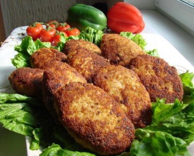 Куриные котлеты с грибами