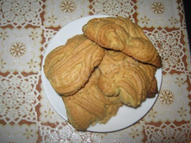 Песочное печенье кудрявое через мясорубку