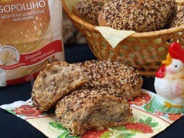 Полезные булочки на кефире с семенами