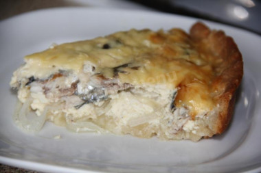 Пирог рыбный с заливкой