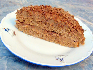 Ореховый торт шоколадный бисквит