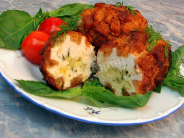 Куриные котлеты с сыром Папараць кветка