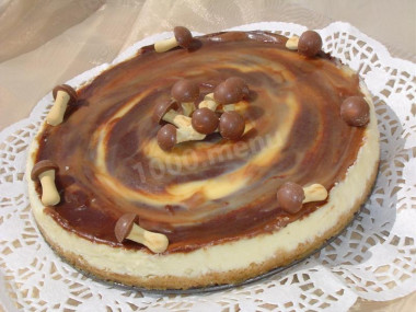 Белоснежный тарт с мраморной карамелью