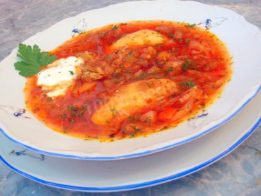 Украинский борщ с ушками