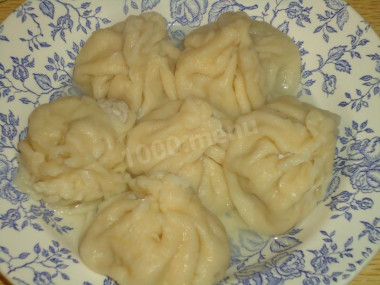 Хинкали из теста с мясом