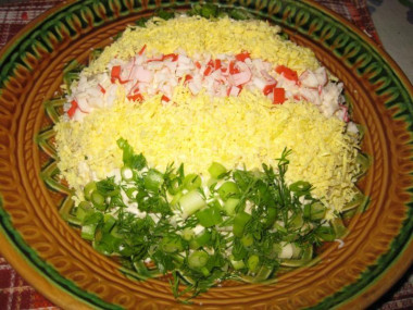 Салат Шар крабовые палочки, яблоко и сыр