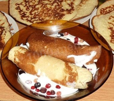 Блины манные дрожжевые