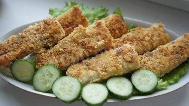 Крабовые палочки жареные