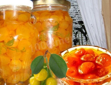 Варенье из белой черешни