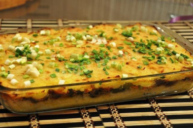 Картофельная запеканка с грибами постная