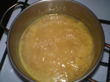 Рецепт - Джем из бананов, апельсинов и лимонов - Шаг 7 -  Сам процесс варки занял 40 минут(до загустения).Вот так выглядит готовый джем.