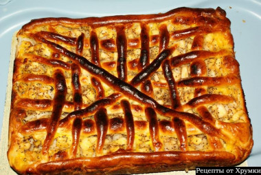 Пирог с яблоками и маком