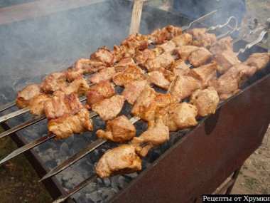 Шашлыки в маринаде из кефира.