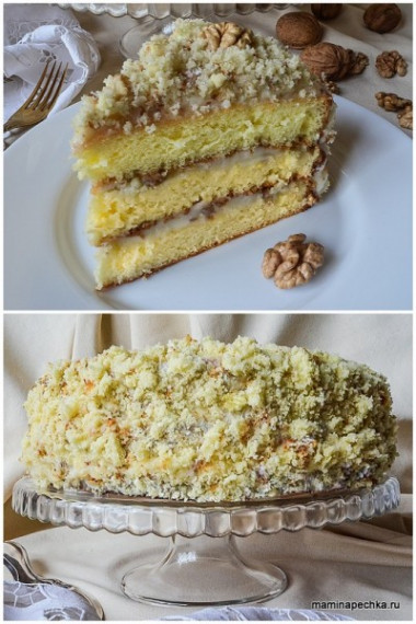 Бабушкин торт. крем на сметане.