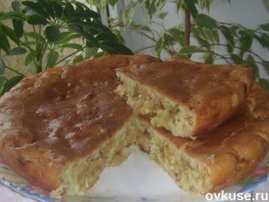 Пирог с капустой и грибами