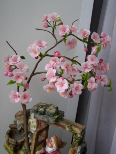 Мастер-класс: Цветы сакуры из холодного фарфора