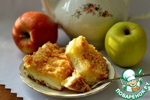 Творожно-яблочный пирог
