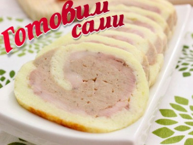 Сырный рулет с куриной начинкой