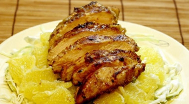 Куриная грудка с апельсинами