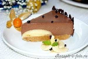 Шоколадно - банановый торт (без выпечки) 