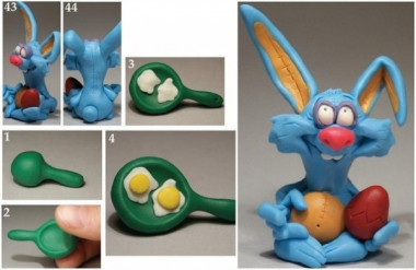 Мастер-класс лепки зайца…