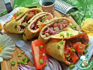 Омлет-рулет с начинкой