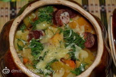  Картофель с охотничьими колбасками