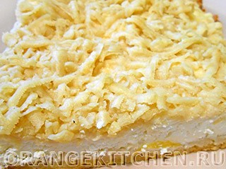 Тертый пирог с творогом