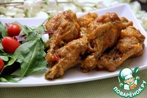 Остро-сладкие куриные крылья
