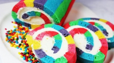  Торт СКАЗКА (!!!) радужный рулет.