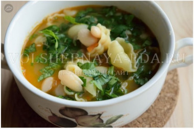 Постный фасолевый суп